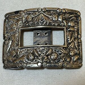 Vintage Scottish Thistle Metal Shoe Buckle